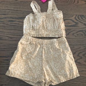 Crop top mini short set